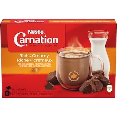 Carnation Chocolat Chaud Riche Et Crémeux Carnation 250 g, 2,40 $/100g