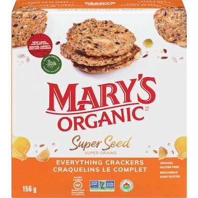 Marys Crackers Super Seed Super Grains Everything Crackers 155 g, $4.70/100g
