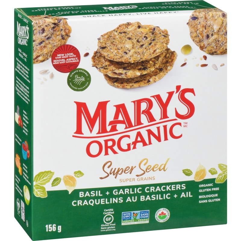 Super Seed Basil & Garlic Crackers