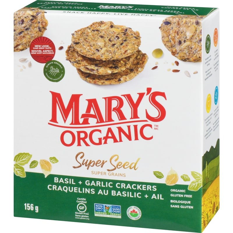 Super Seed Basil & Garlic Crackers