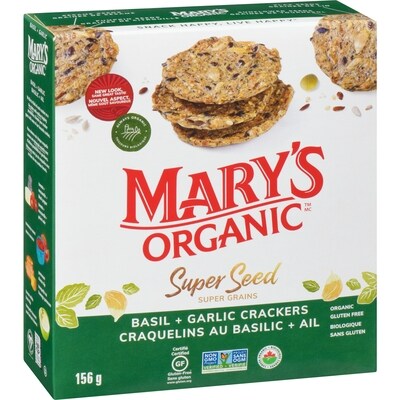 Super Seed Basil & Garlic Crackers