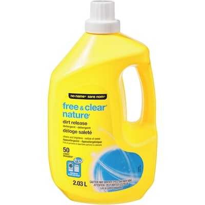 No Name Free and Clear Nature Dirt Release Detergent  2.03 l, $0.25/100ml