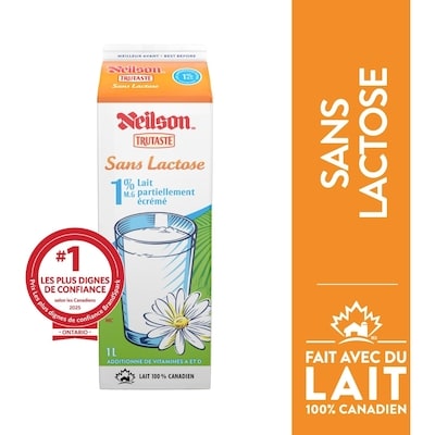 Neilson Lait 1 % sans lactose 1 l, 0,47 $/100ml