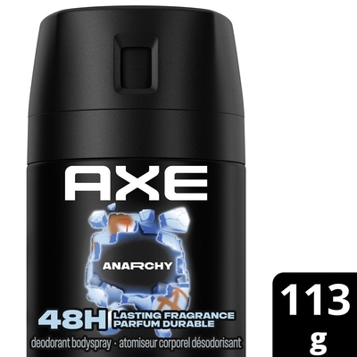 Axe atomiseur corporel désodorisant Anarchy 113 g, 6,63 $/100g