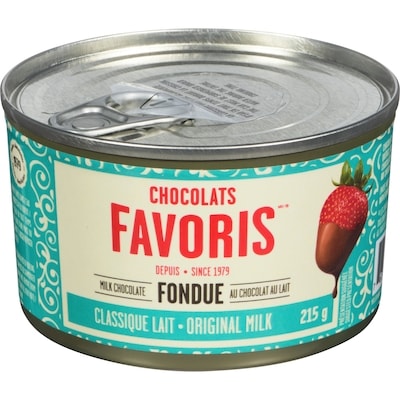 Chocolats Favoris Fondue 100 % Chocolat au Lait Classique Lait 215 g, 4,42 $/100g