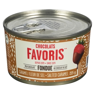 Chocolats Favoris Fondue au Chocolat au Lait Caramel Fleur de Sel 215 g, 4,42 $/100g