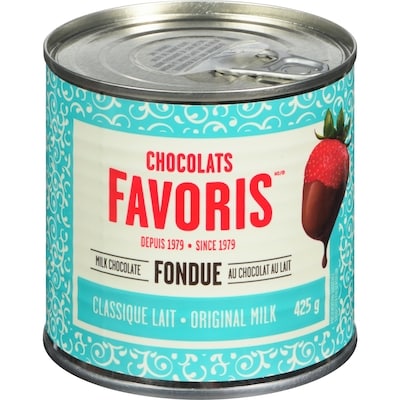Chocolats Favoris Fondue 100 % Chocolat au Lait Classique Lait 425 g, 3,53 $/100g