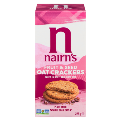 Nairn's Fruit Seed Oat Cracker 225 g, $2.22/100g
