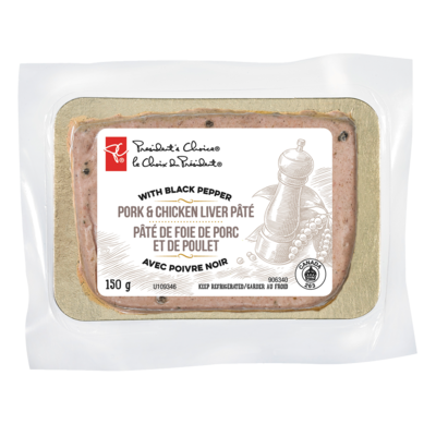 President's Choice Pork & Chicken Liver Pâté With Black Pepper 150 g, $3.86/100g