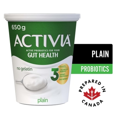 Activia Probiotic Yogurt, Plain 650 g, $0.65/100g