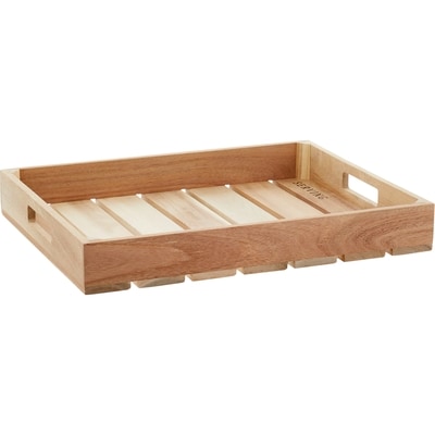 Plateau de service en acacia
