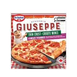 Dr. Oetker Giuseppe pizza à croûte mince 4 viandes 494 g, 1,62 $/100g