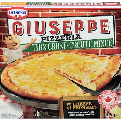 Dr Oetker Giuseppe Thin Crust Five Cheese Pizza 439 g, $1.14/100g