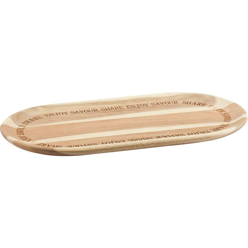 President's Choice Light Acacia Serving Board with Border Detail, 15.98 in