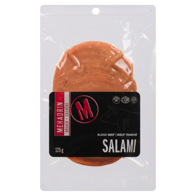 Kosher Mehadrin Kosher Sliced Beef Salami 125 g, $4.80/100g