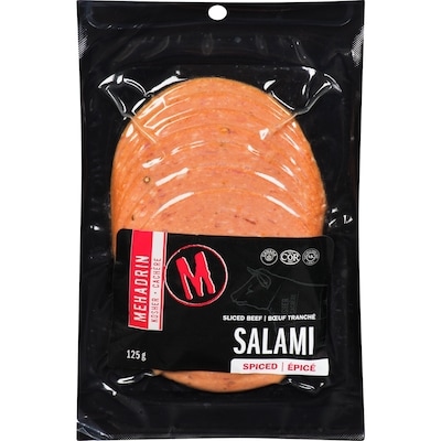 Kosher Mehadrin Mehadrin Kosher Spiced Sliced Beef Salami 125 g, $4.80/100g