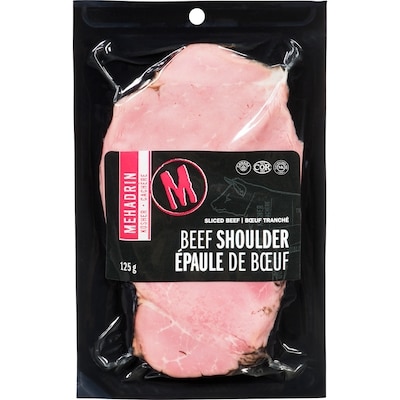 Kosher Mehadrin Kosher Sliced Beef Shoulder 125 g, $10.00/100g