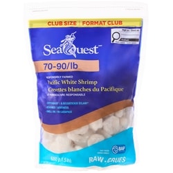 Seaquest Pacific White Shrimp Club Size 680 g, $2.06/100g