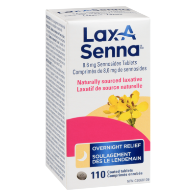 Lax-A Senna, 8.6 mg Tabs 110 ea, $0.13/1ea