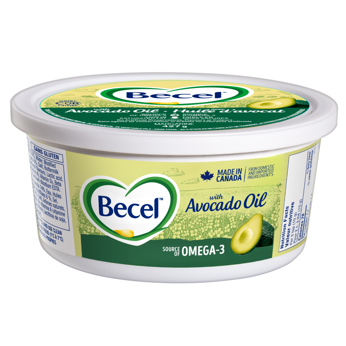 Becel Margarine with Avocado Oil 427 g, $1.29/100g