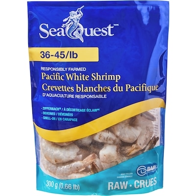 Seaquest Pacific White Shrimp 300 g, $2.33/100g