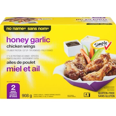 No Name Chicken Wings, Honey Garlic 908 g, $1.54/100g