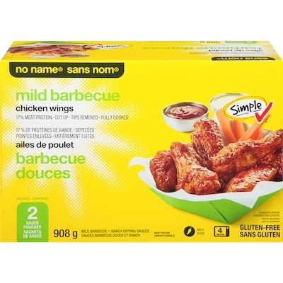Sans Nom Ailes de poulet, BBQ douces 908 g, 1,54 $/100g