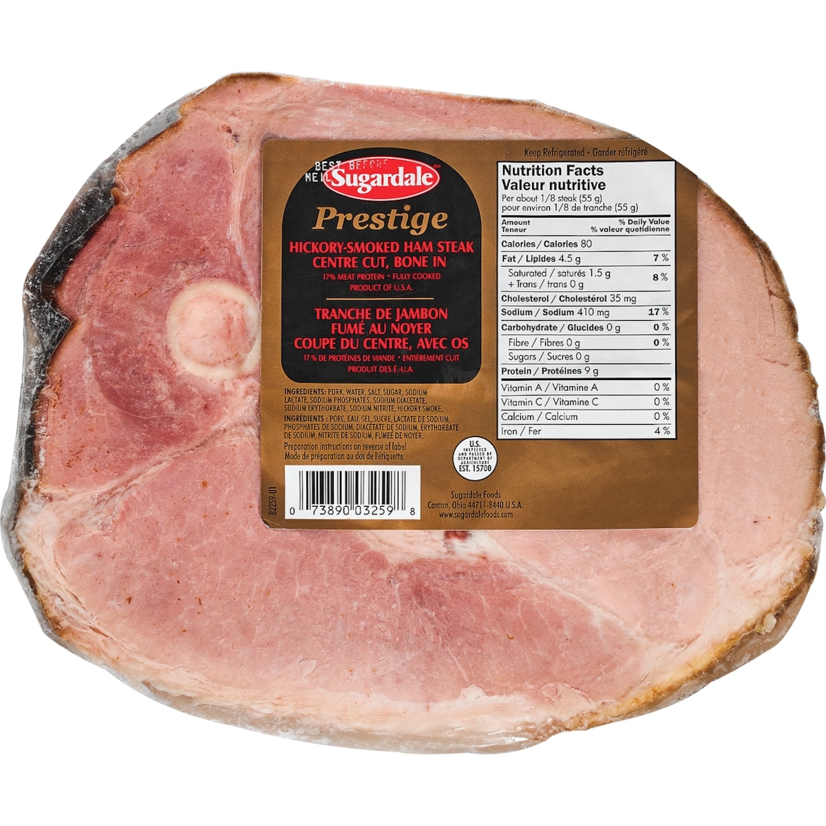 null Sugardale Ham, Bone In 413 g, $1.81/100g
