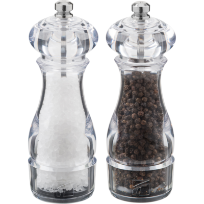 Trudeau 6 inches maya pepper mill & salt mill clear 1 ea, $38.00/1ea