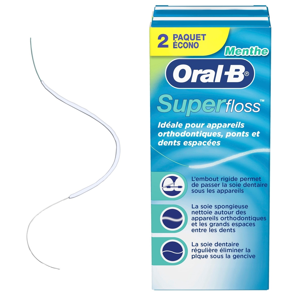 Oral-B Super Floss 50 Fils Paquet Double 50 ea, 0,20 $/1ch