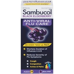 Sambucol Family Black Elderberry Anti-Viral Flu Care Syrup Ages 2+ 230 ml, $8.26/100ml