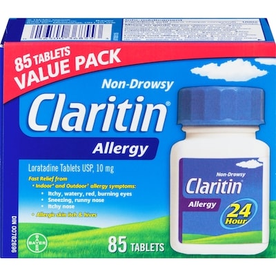 Claritin Allergy Medicine, 24-Hour Non-Drowsy Relief 85 ea, $0.60/1ea
