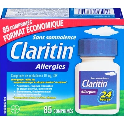 Claritin Allergies, soulagement sans somnolence durant 24 heures 85 ea, 0,59 $/1ch
