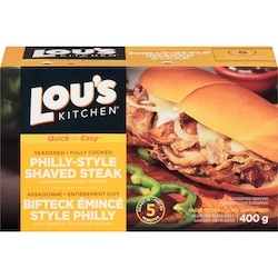 Lou’s Bœuf émincé style philly 400 g, 2,25 $/100g