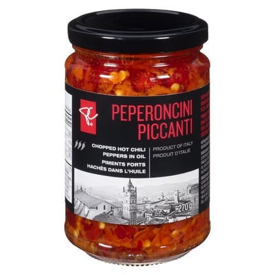 PC Black Label Peperoncini Chopped Hot Chili Peppers In Oil 270 g, $3.14/100g