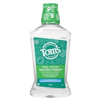 Tom's of Maine Wicked Fresh Cool Mountain Mint Natural Fluoride-Free Mouthwash 473 ml, $1.48/100ml