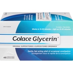 Colace Adult Glycerin 48 ea, $0.24/1ea