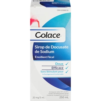 Colace Sirop 250 ml, 5,20 $/100ml