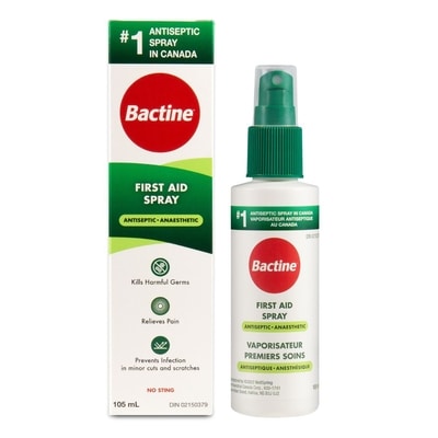 Bactine Liquid First-Aid Pump Spray 105 ml, $8.09/100ml