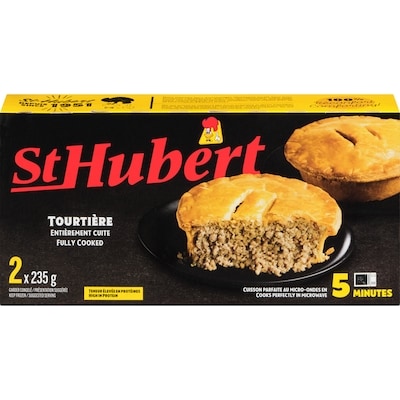 St Hubert Tourtière Fully Cooked 470 g, $1.91/100g