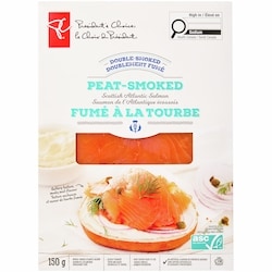 le Choix du Président Saumon de l’Atlantique écossais doublement fumé à la tourbe 150 g, 8,66 $/100g