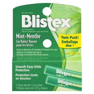 Blistex Mint SPF 15 Lip Balm Twin Pack! 8.5 g, $58.82/100g