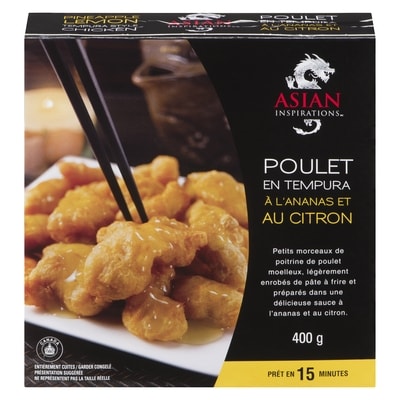 Asian Inspirations Tempura de poulet à l'ananas et au citron 400 g, 2,00 $/100g