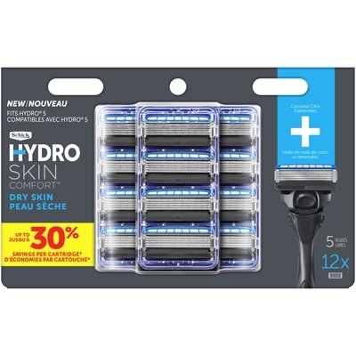 Schick Cartouches de lames Schick Hydro  pour peau sèche 12 ea, 3,58 $/1ch