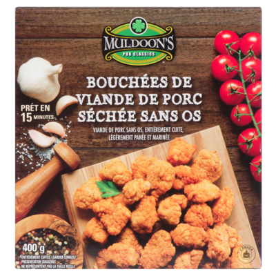 Muldoon’s Bouchées de porc séché desossé 400 g, 1,62 $/100g
