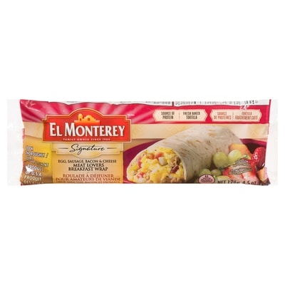 Signature Egg, Sausage, Bacon & Cheese Breakfast Wraps