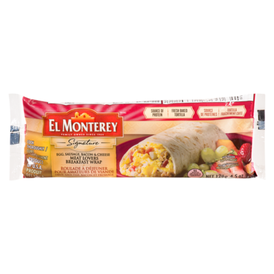 El Monterey Signature Roulade à Déjeuner Oeuf, Saucisse, Fromage et Pomme de Terre 128 g, 1,55 $/100g