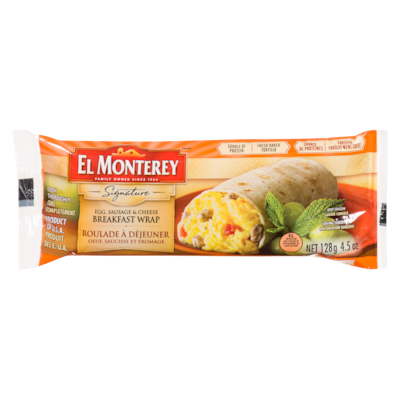 El Monterey Signature Roulade à Déjeuner Oeuf, Saucisse et Fromage 128 g, 1,55 $/100g