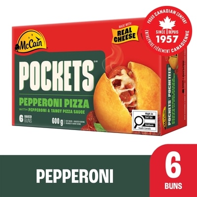 McCain Pizza Pockets® Pepperoni 600 g, $1.17/100g