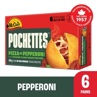 McCain Pizza Pochettesᴹᴰ au pepperoni 600 g, 1,00 $/100g